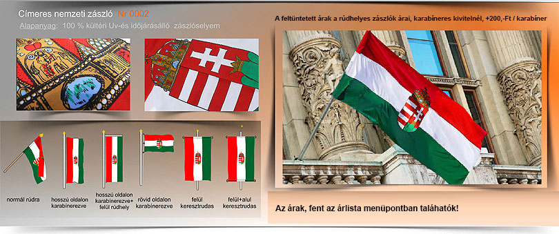magyar címeres zászlók